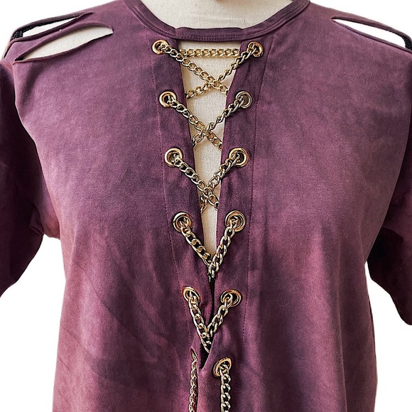 Lace-Up Oversized Tshirt Dress - Picture 4 of 5